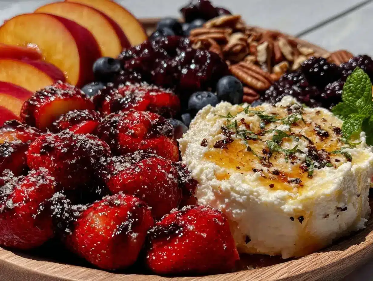fresh summer fruit charcuterie board preparation steps