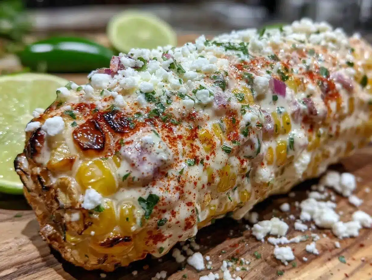 grilled elote corn on the cob preparation steps