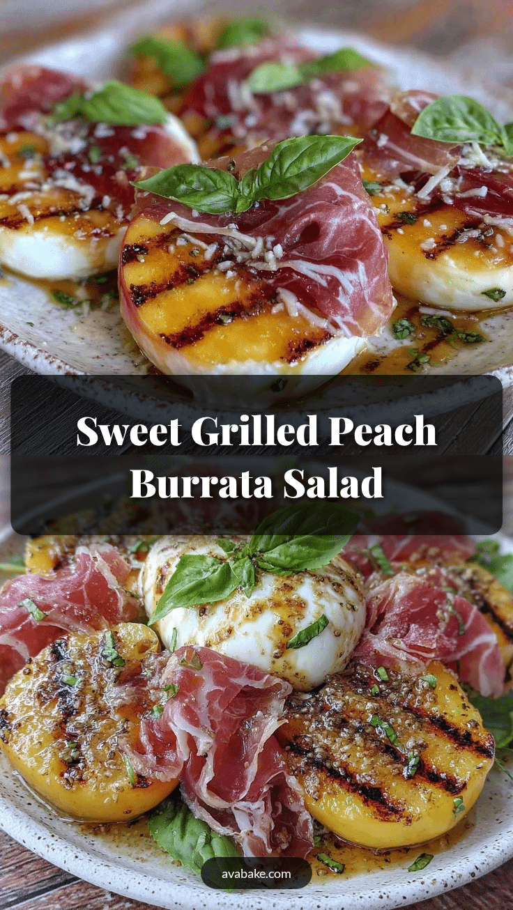 grilled peach burrata salad recipe
