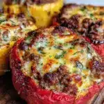 ground beef stuffed bell peppers - featured image