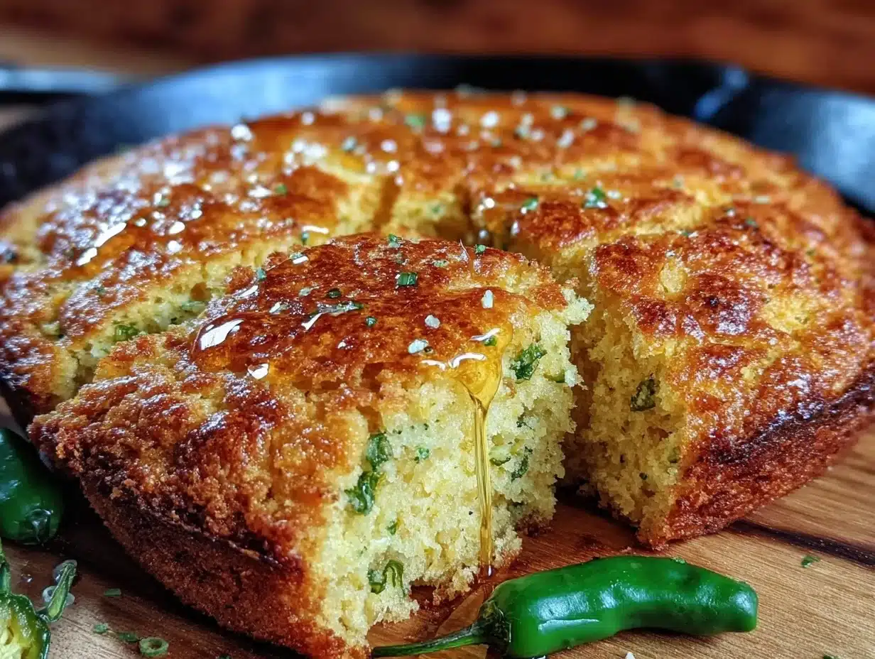 hatch green chili cornbread skillet - featured image