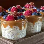 healthy greek yogurt chia overnight oats - featured image