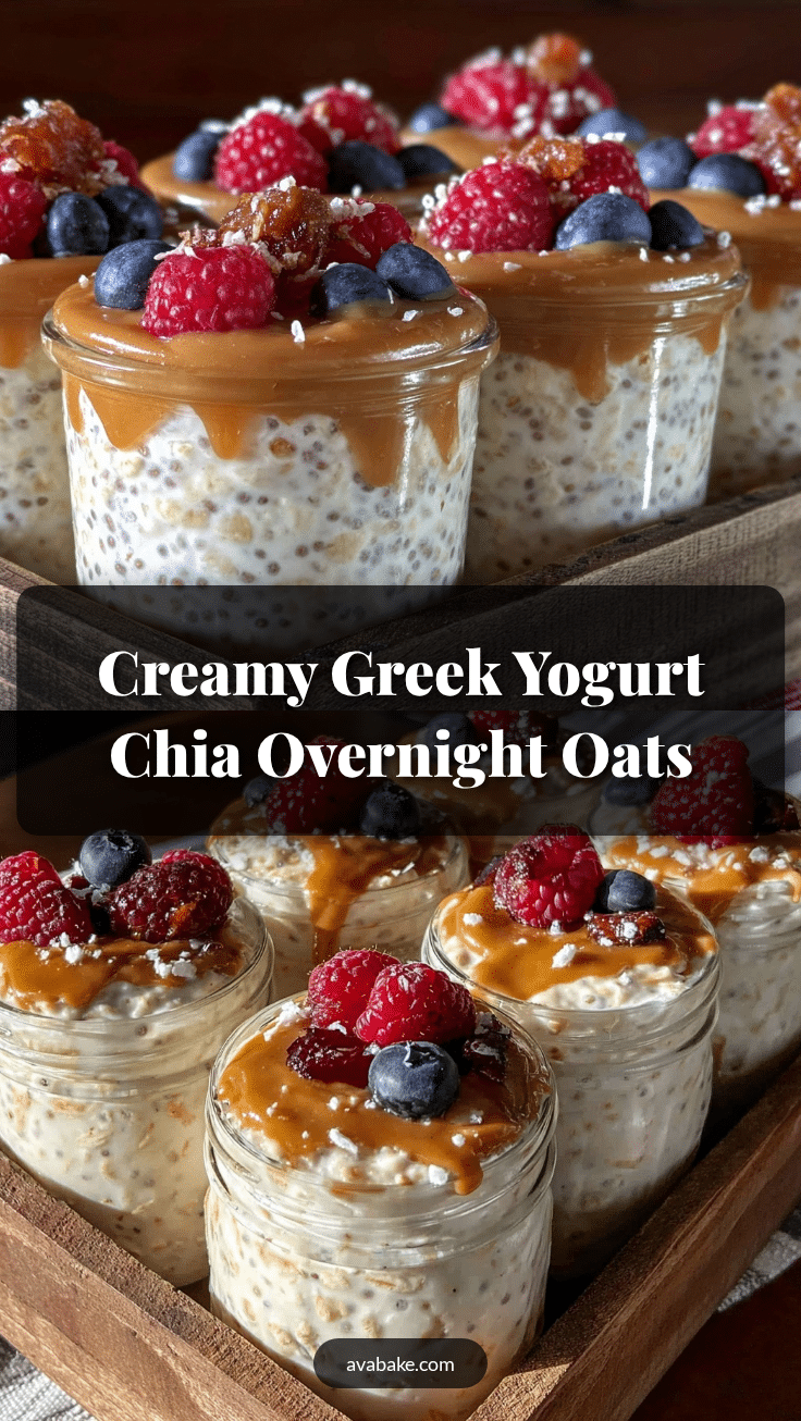 healthy greek yogurt chia overnight oats recipe