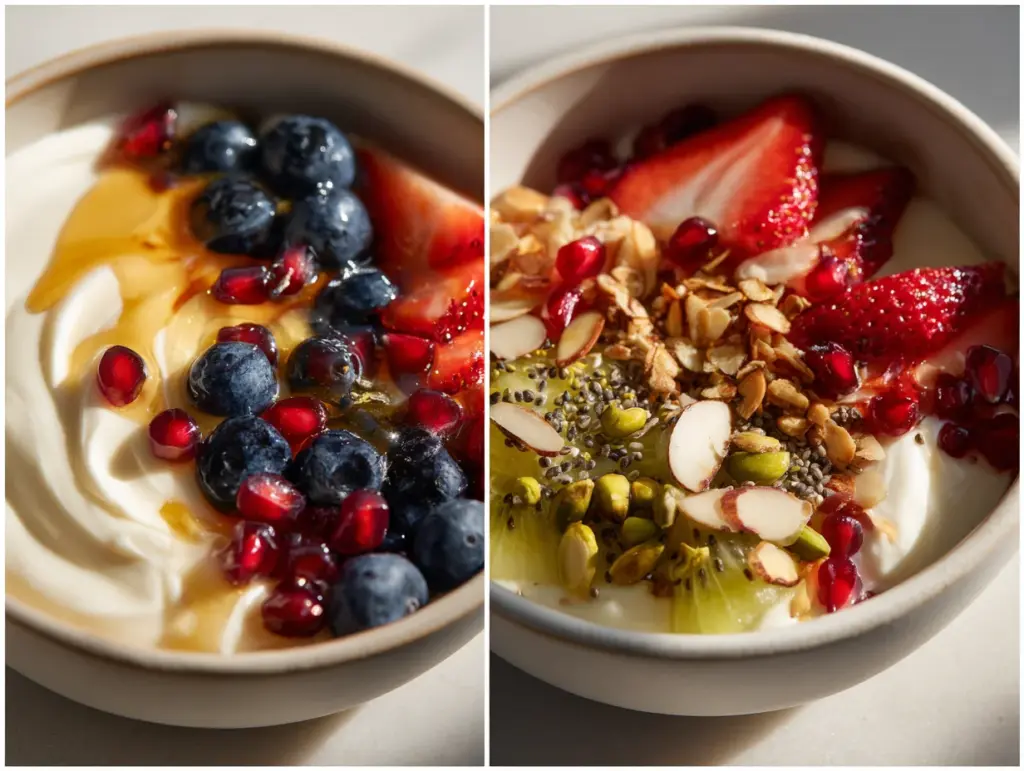 healthy high protein greek yogurt bowls - featured image