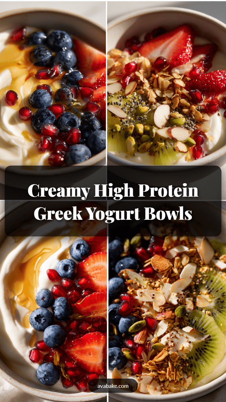 healthy high protein greek yogurt bowls recipe