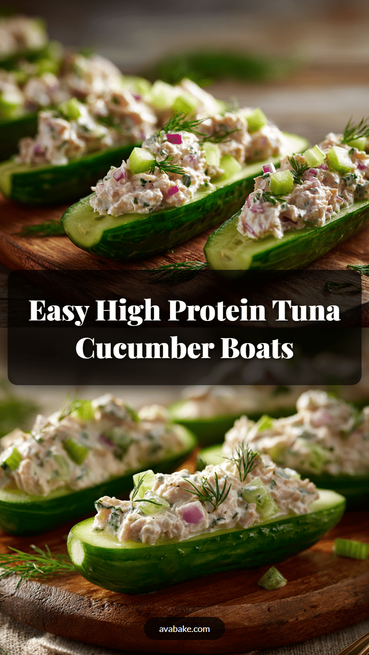 healthy high protein tuna cucumber boats recipe
