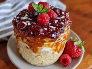 healthy protein overnight oats - featured image