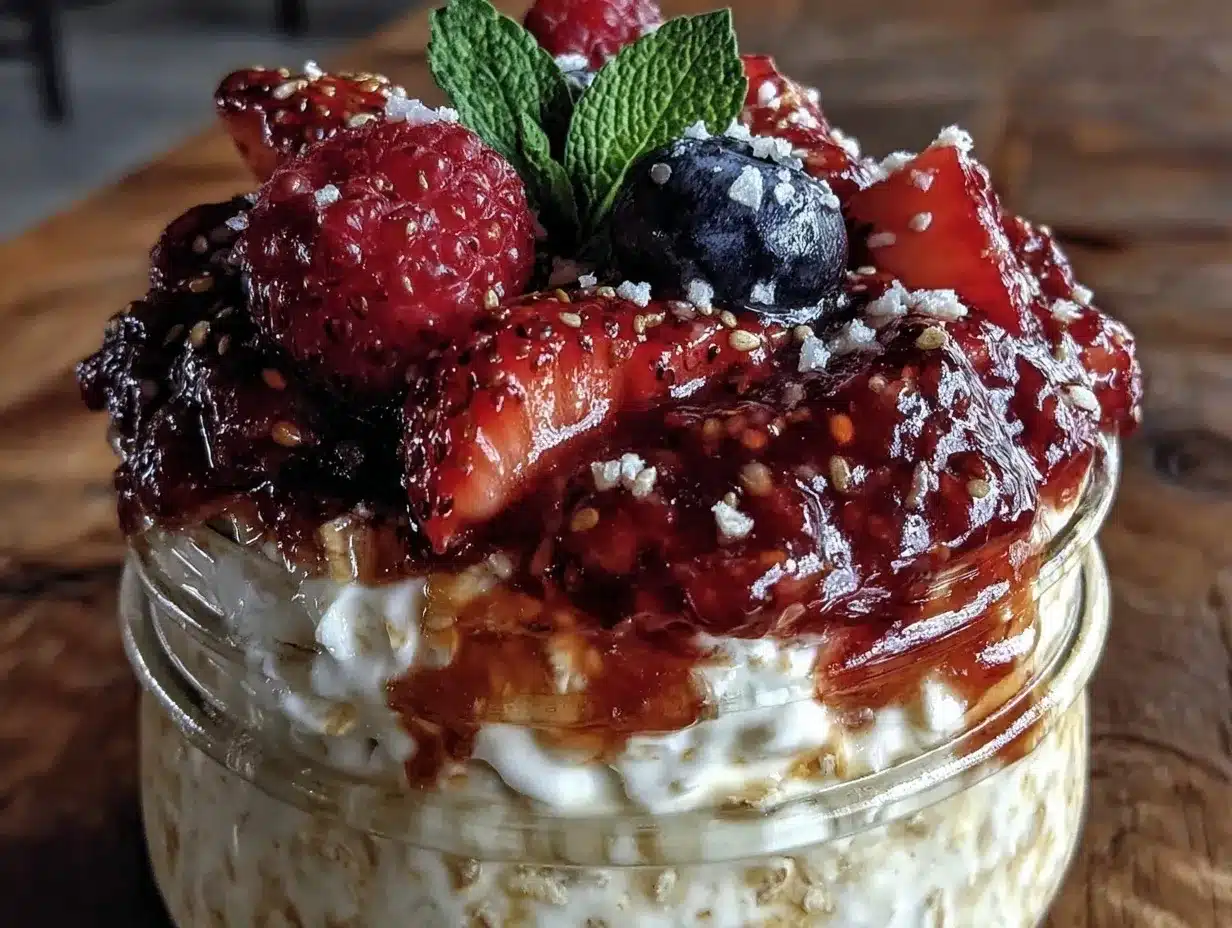 healthy protein overnight oats preparation steps