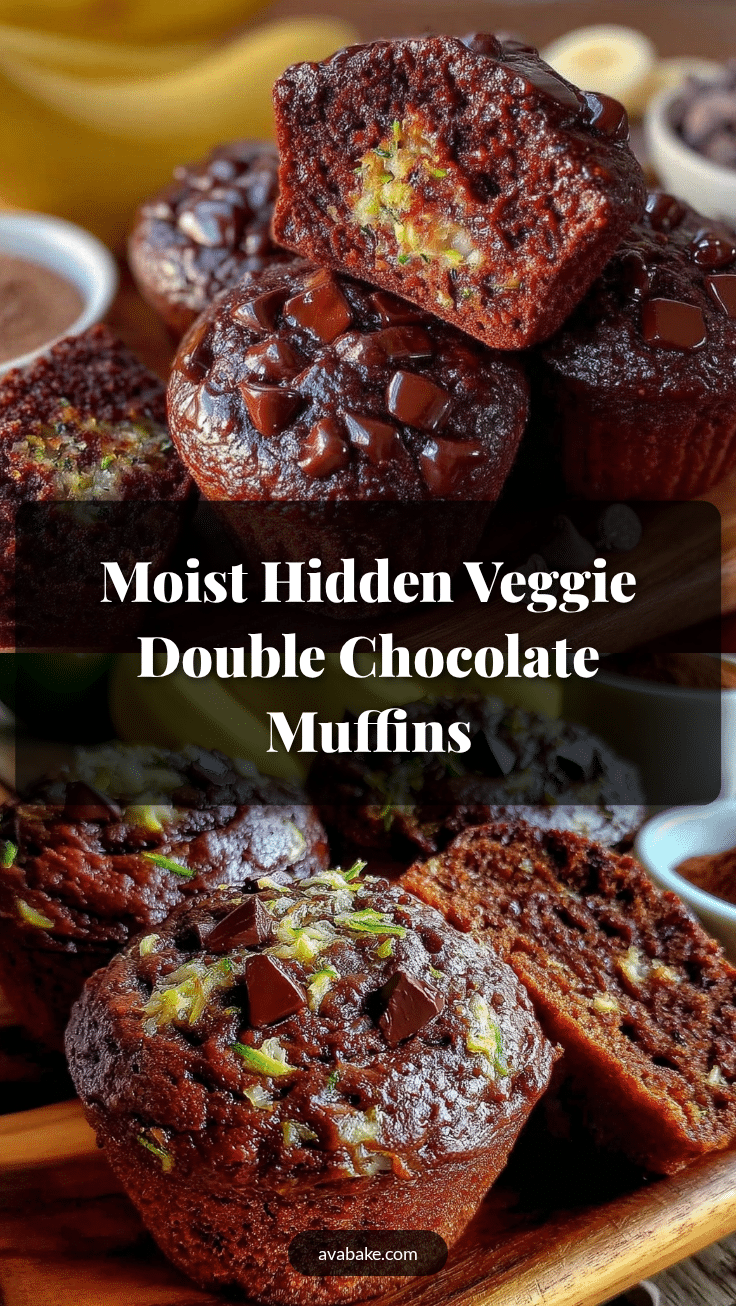 hidden veggie double chocolate banana muffins recipe