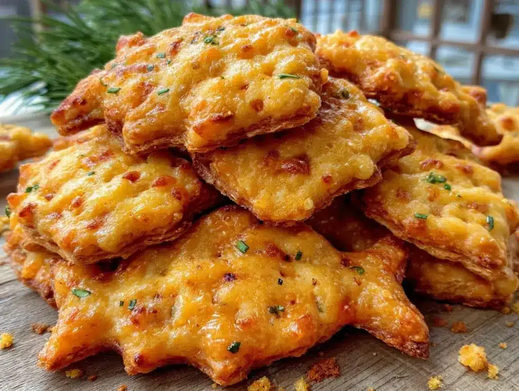 homemade goldfish-style cheesy crackers - featured image