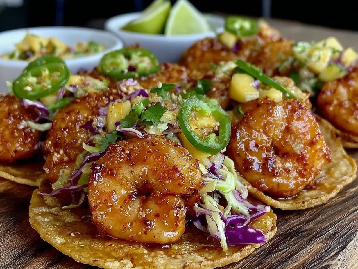 honey garlic shrimp tacos preparation steps