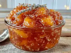 honey lavender peach jam - featured image