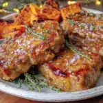 honey mustard glazed pork chops - featured image