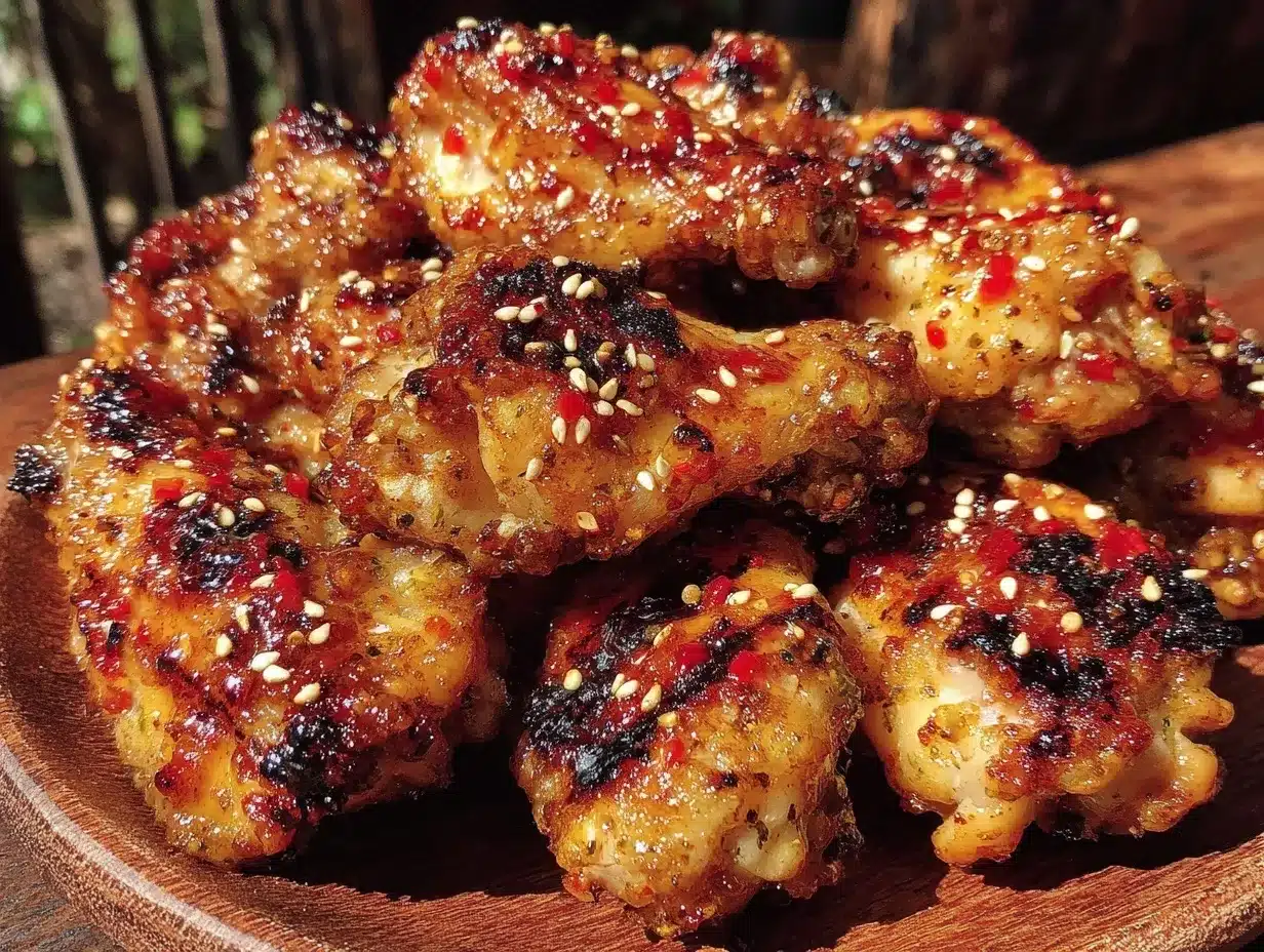 honey sriracha grilled chicken wings preparation steps