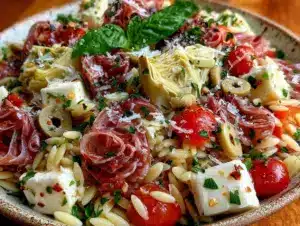Italian Antipasto Orzo Salad - featured image