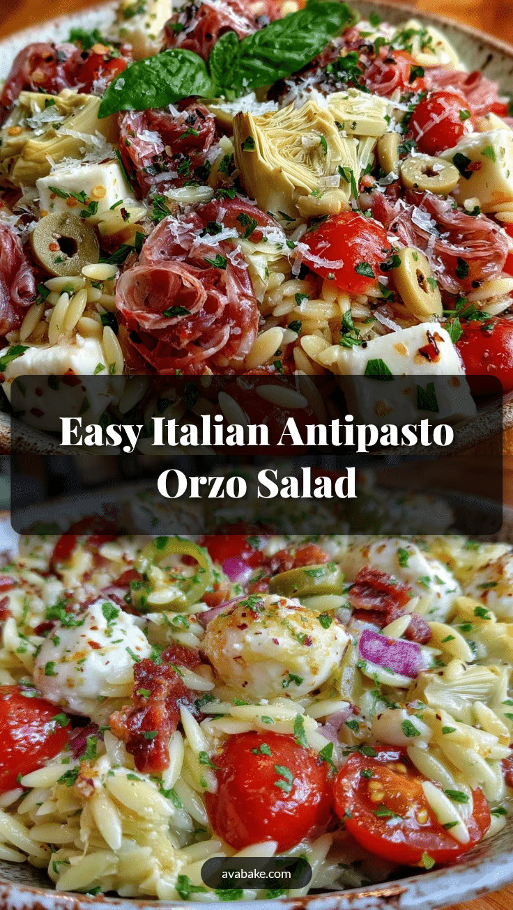 Italian Antipasto Orzo Salad recipe