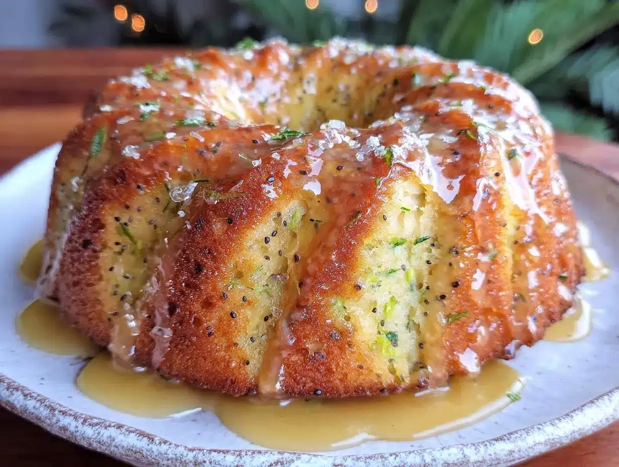 lemon poppy seed zucchini bundt cake preparation steps