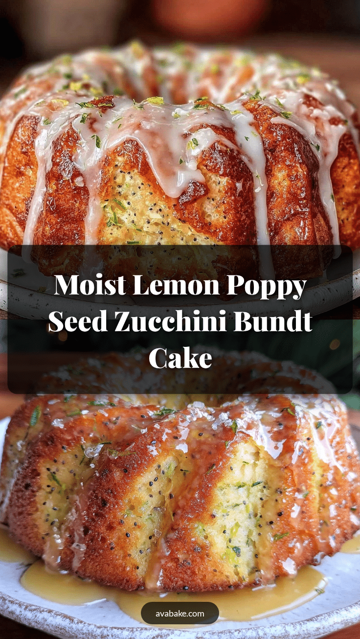lemon poppy seed zucchini bundt cake recipe