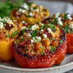 Mediterranean Chickpea Stuffed Bell Peppers - featured image