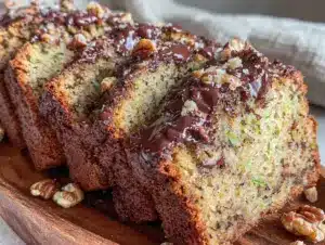 moist banana zucchini bread - featured image