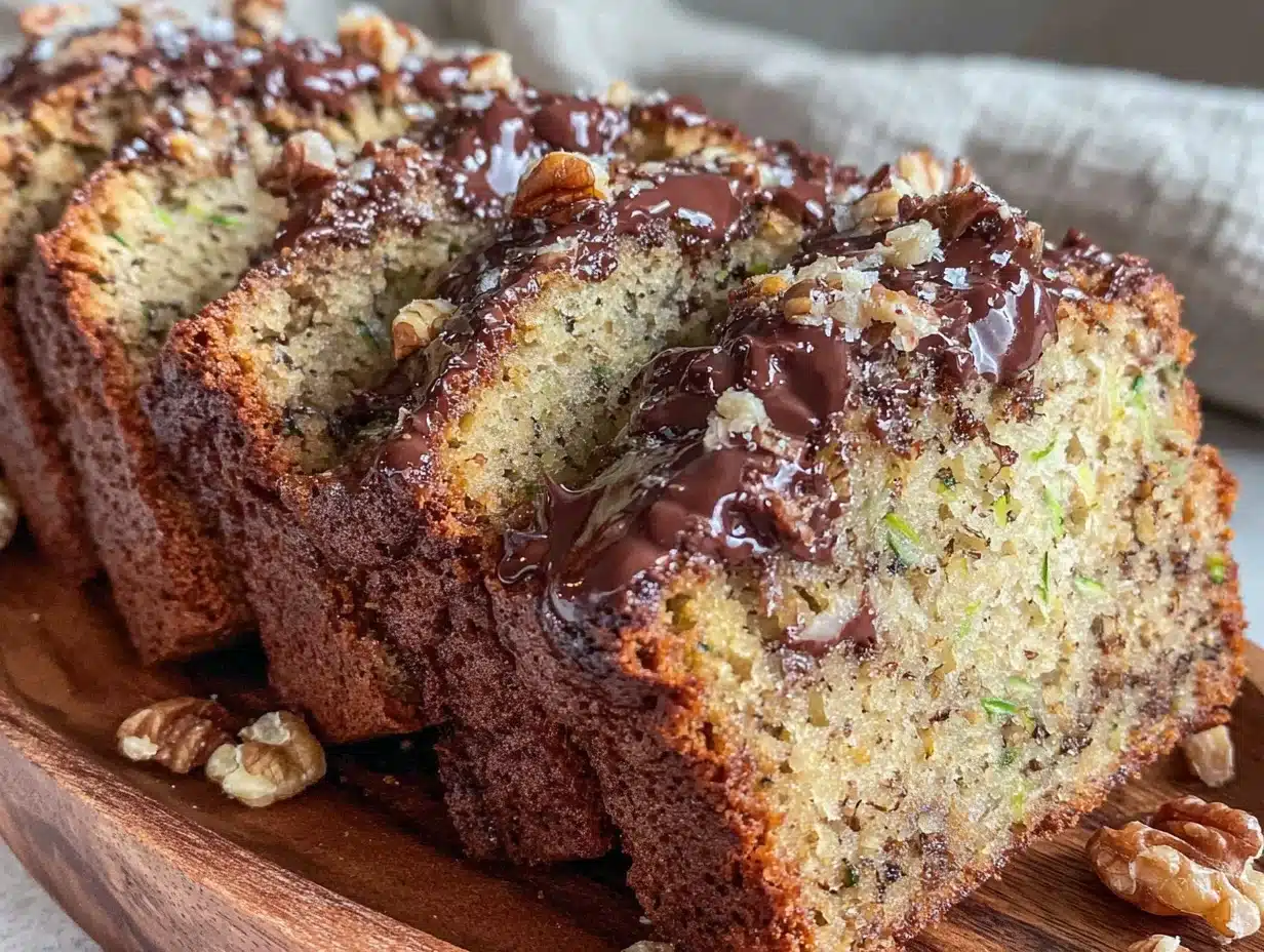 moist banana zucchini bread - featured image