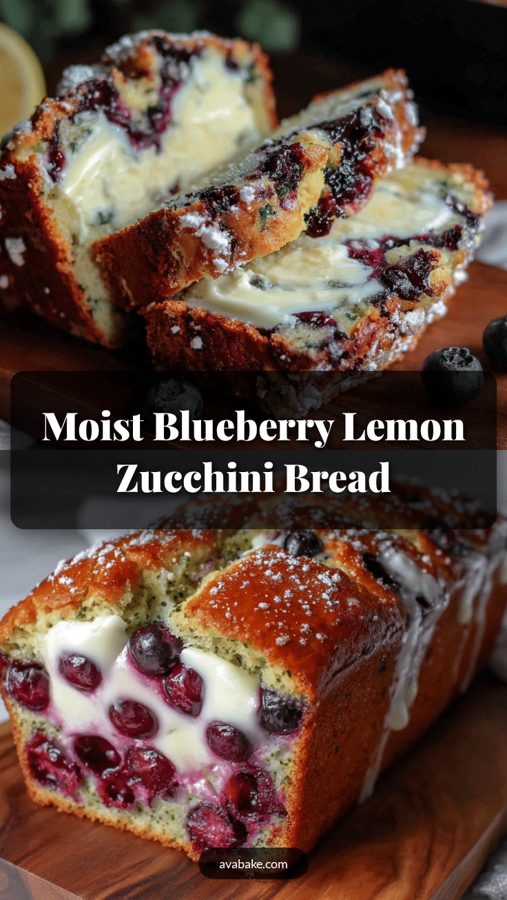 moist blueberry lemon zucchini bread recipe