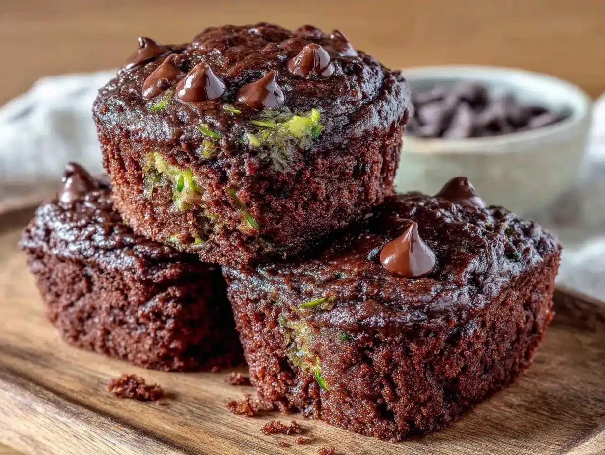 moist double chocolate chip zucchini muffins preparation steps