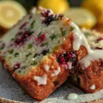 moist lemon blueberry zucchini bread - featured image