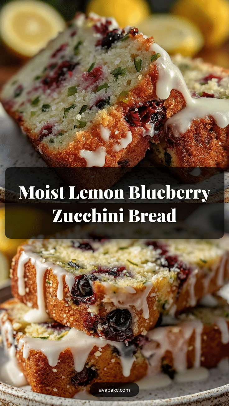 moist lemon blueberry zucchini bread recipe