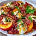 nectarine burrata caprese salad - featured image