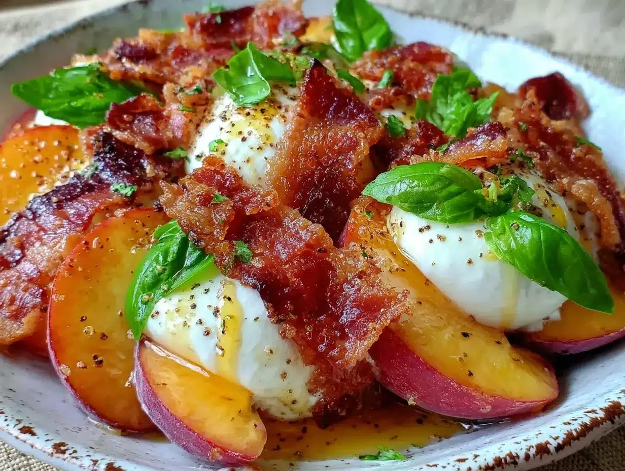 nectarine burrata caprese salad preparation steps