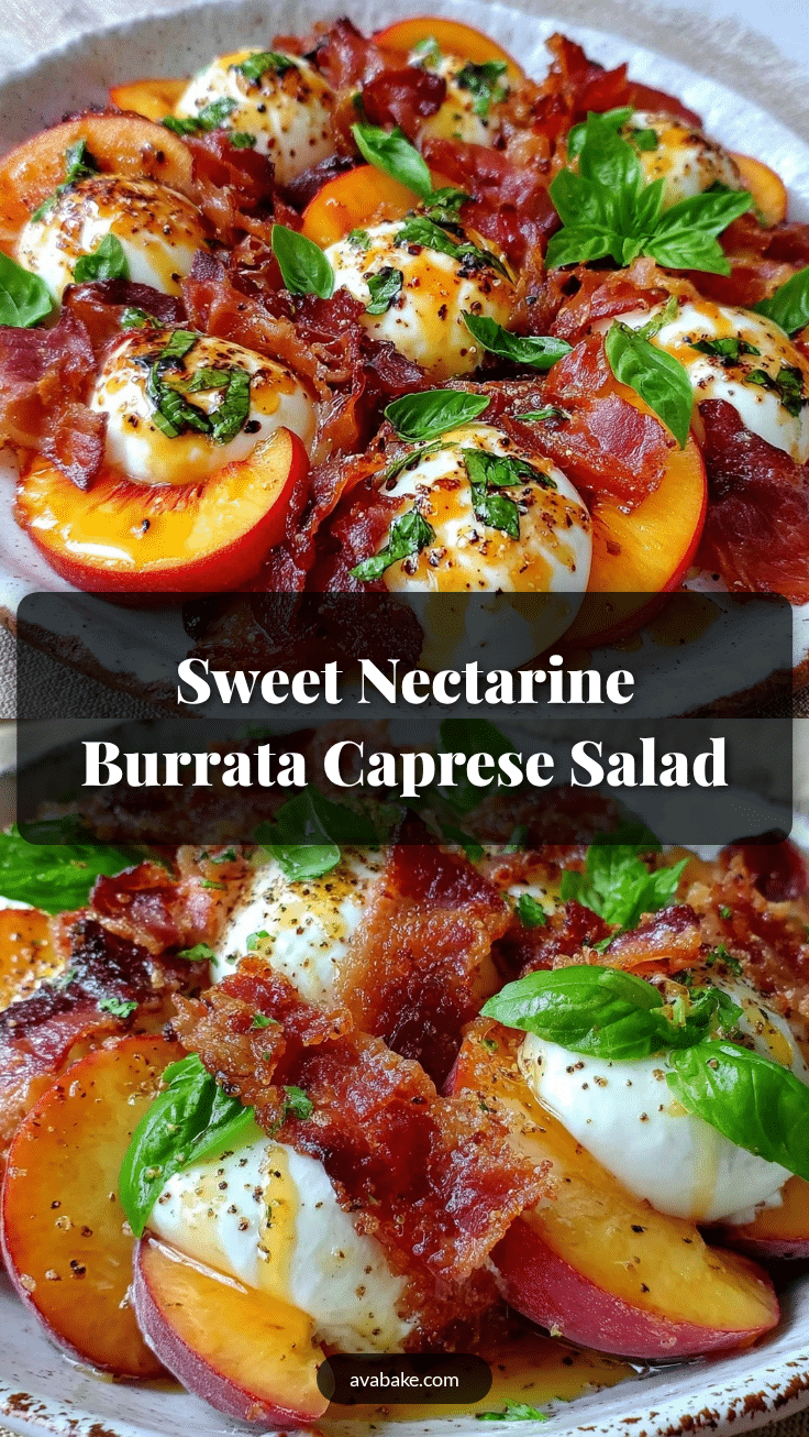 nectarine burrata caprese salad recipe
