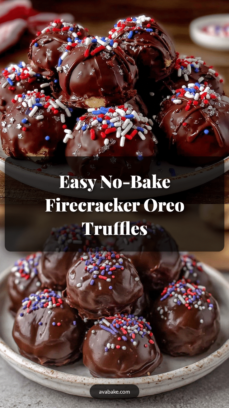 no-bake firecracker Oreo truffles recipe