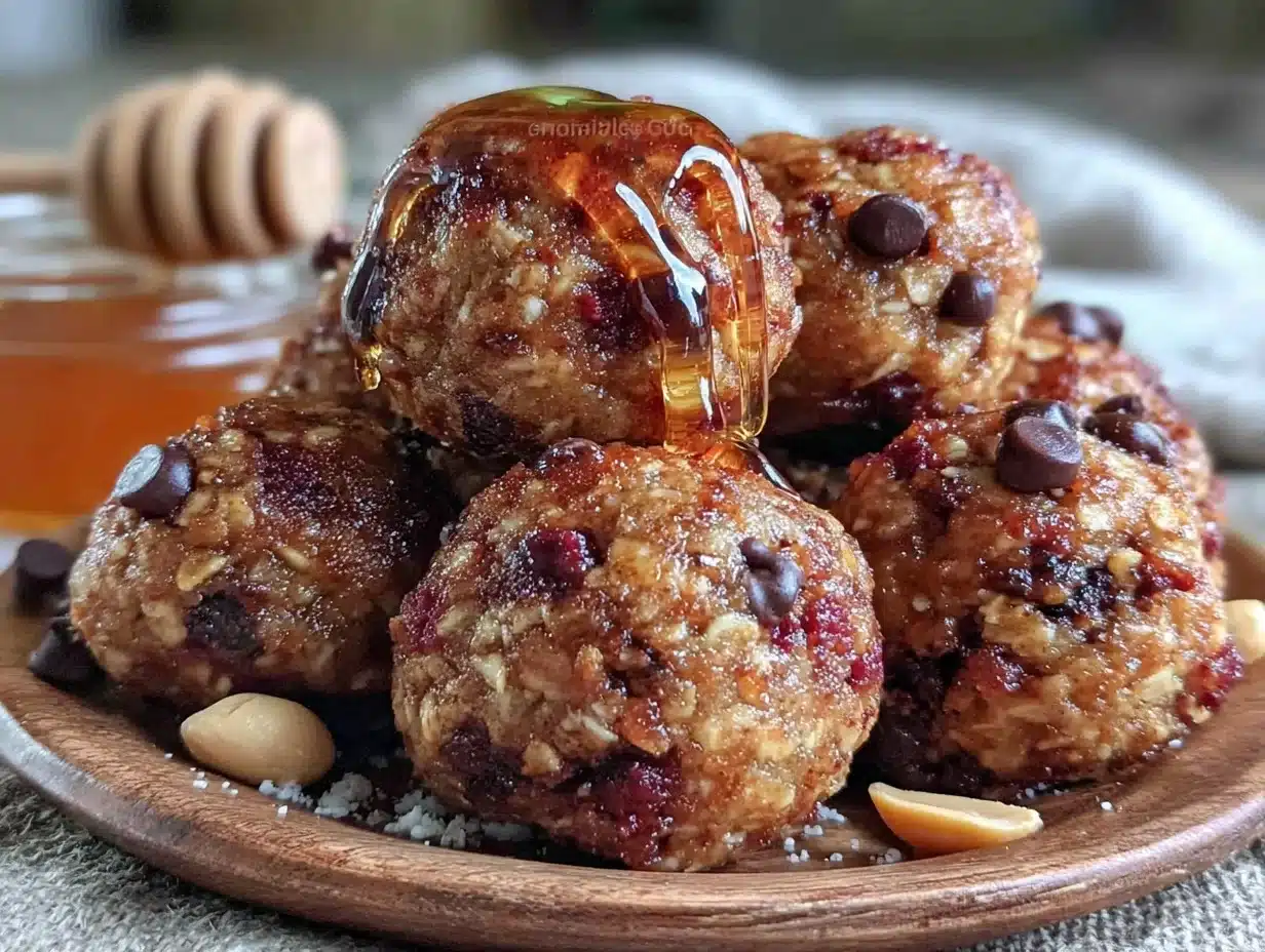 no-bake peanut butter oat energy bites - featured image
