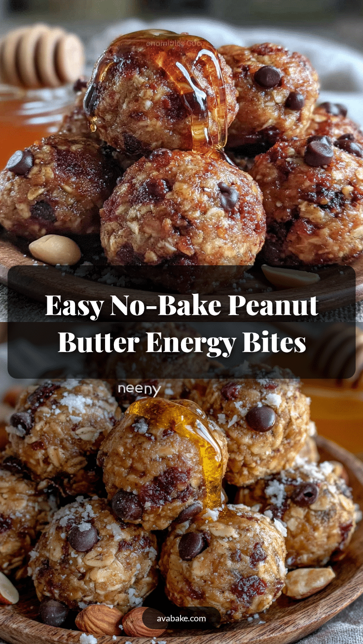 no-bake peanut butter oat energy bites recipe