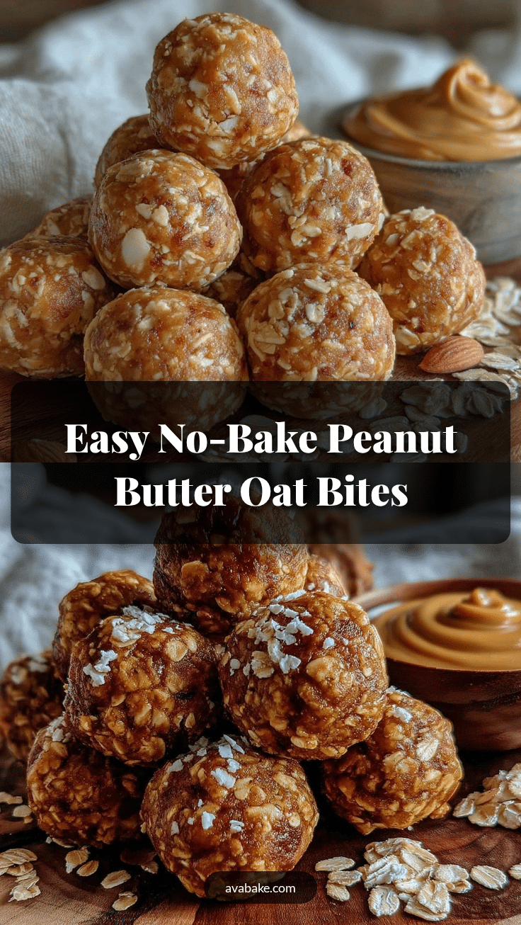 no-bake peanut butter oat energy bites recipe