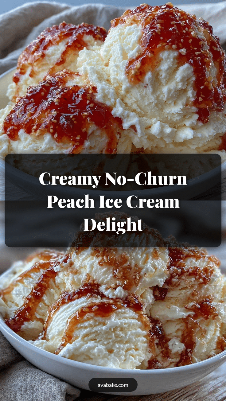 no-churn fresh peach ice cream recipe