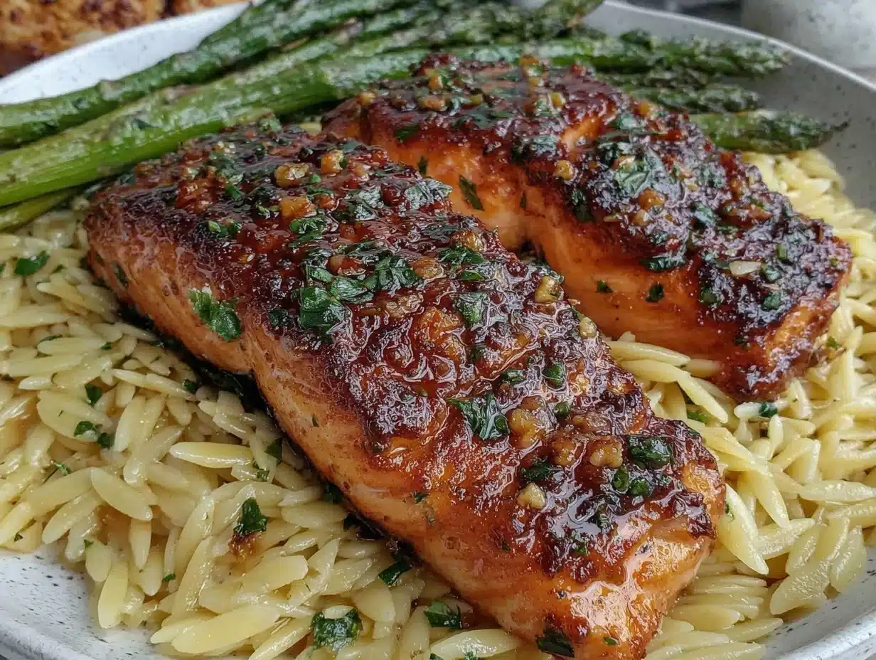 one-pan lemon herb salmon - featured image