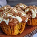 pumpkin cream cheese swirl muffins - featured image