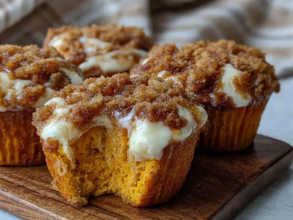 pumpkin cream cheese swirl muffins preparation steps