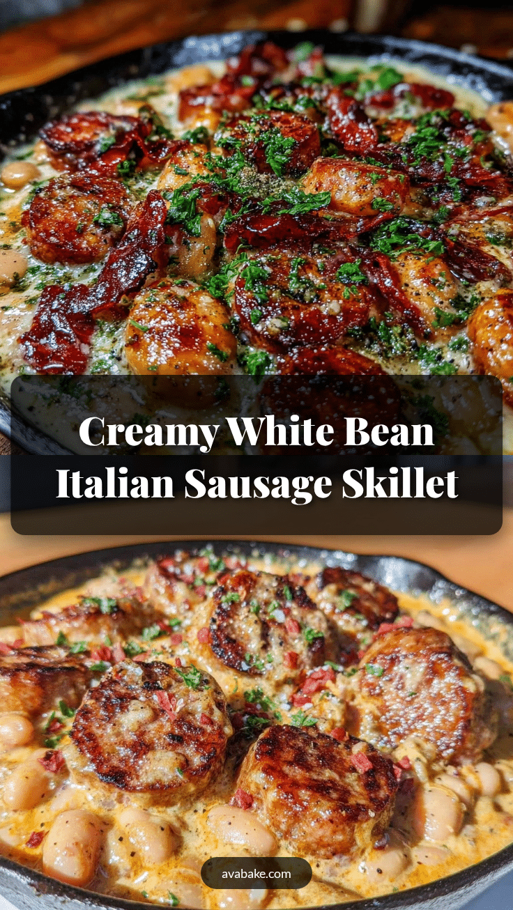 quick creamy white bean and italian sausage skillet recipe
