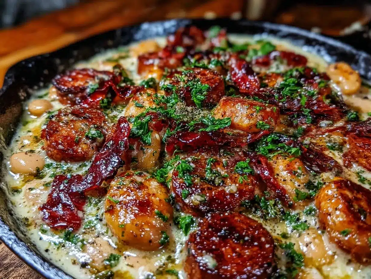 quick creamy white bean and italian sausage skillet - featured image