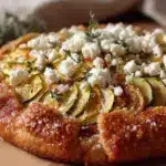 rustic summer squash and goat cheese galette - featured image