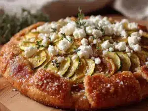 rustic summer squash and goat cheese galette - featured image