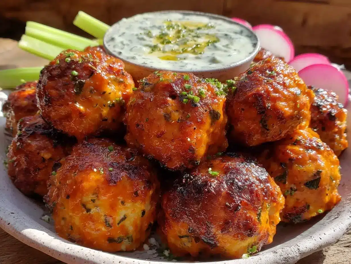 slow cooker buffalo chicken meatballs preparation steps