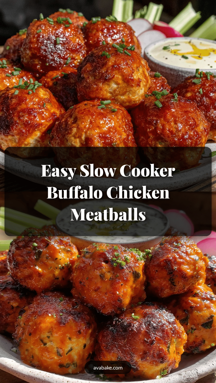 slow cooker buffalo chicken meatballs recipe