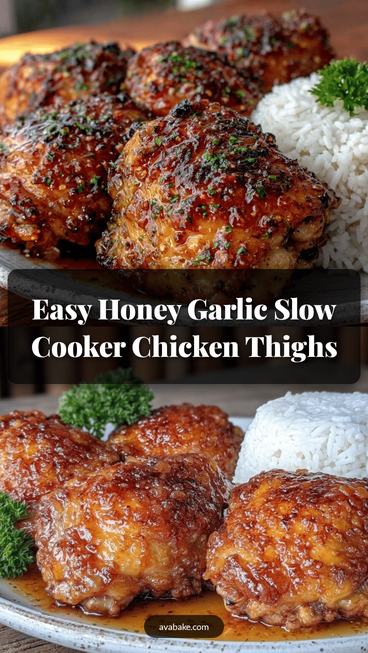 slow cooker honey garlic chicken thighs recipe