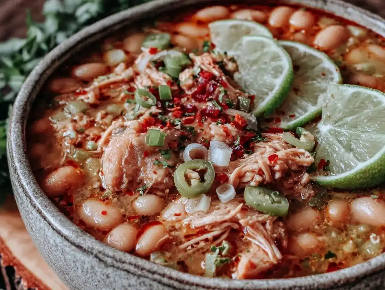 slow cooker white bean chicken chili preparation steps