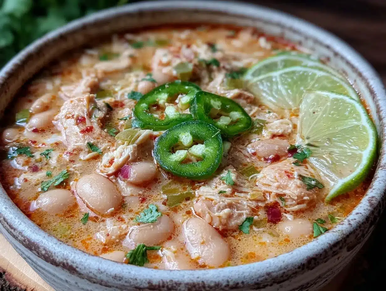 slow cooker white bean chicken chili - featured image