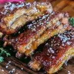 smoked baby back ribs bourbon glaze - featured image